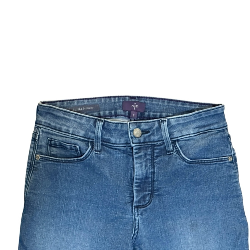 NYDJ Alina Legging Jeans in Medium Blue Size 2 - Picture 7 of 13